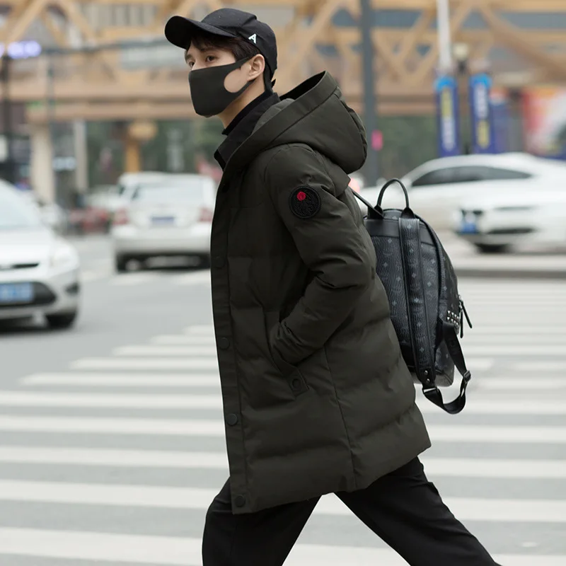 

12.12 Hot Selling Mid-length Cotton-padded Clothes Men's Hooded Have Variety Image Qt6019-8821p180