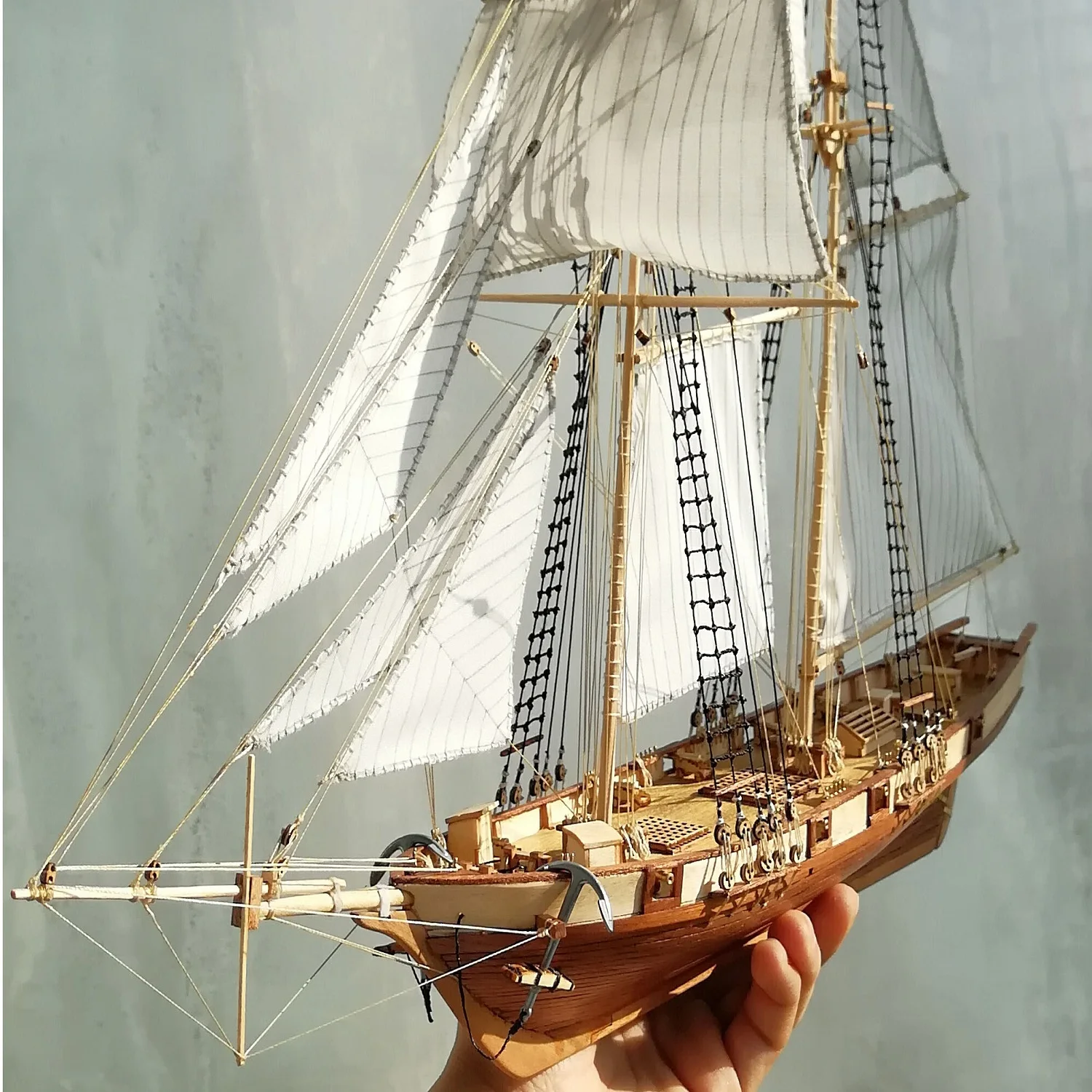 Ocamo Montaje de Kits de construcción Barco Modelo Velero de Madera Juguetes Harvey Modelo de navegación Ensamblado Kit de Madera DIY