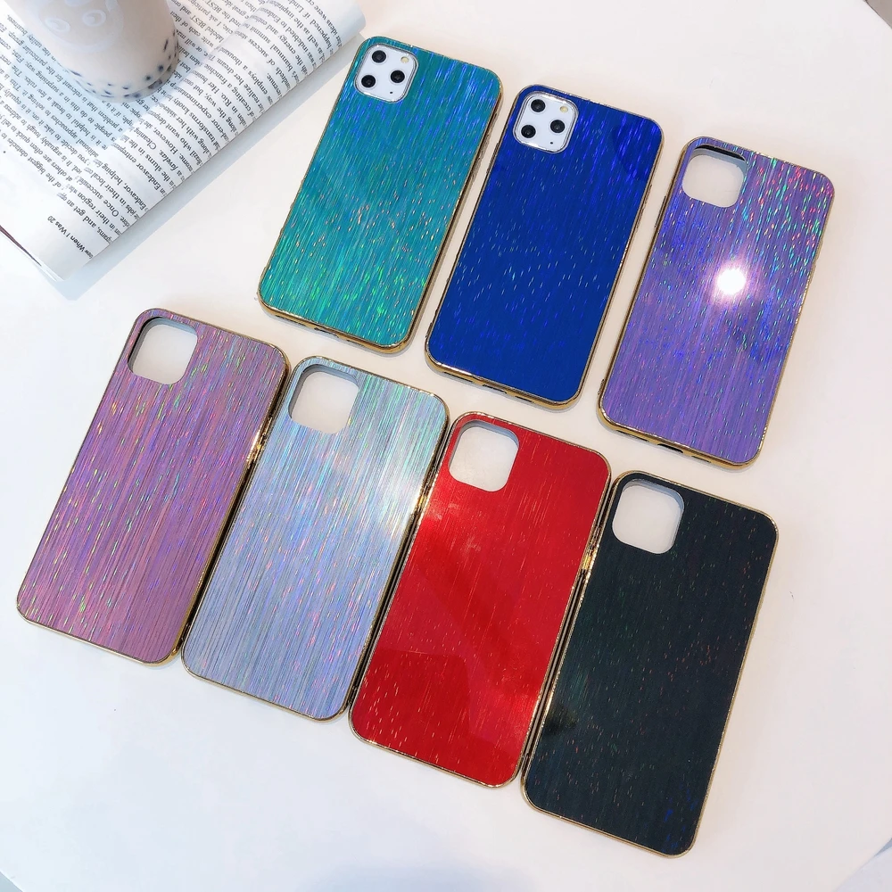 Luxury Laser for iPhone 11pro Max Case Glitter Fancy Fashion Electroplated Funda 7 8Plus Xr Xs Shockproof Plated Phone Cover |