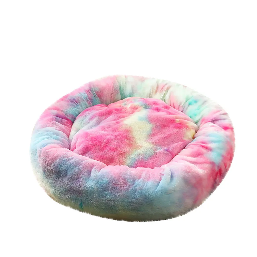 Dog Bed Kennel Pet Mat Warming Round Pillow Plush Kennel Cushion For Small Medium Large Dogs Cat Litter Sleeping Bed House Perro