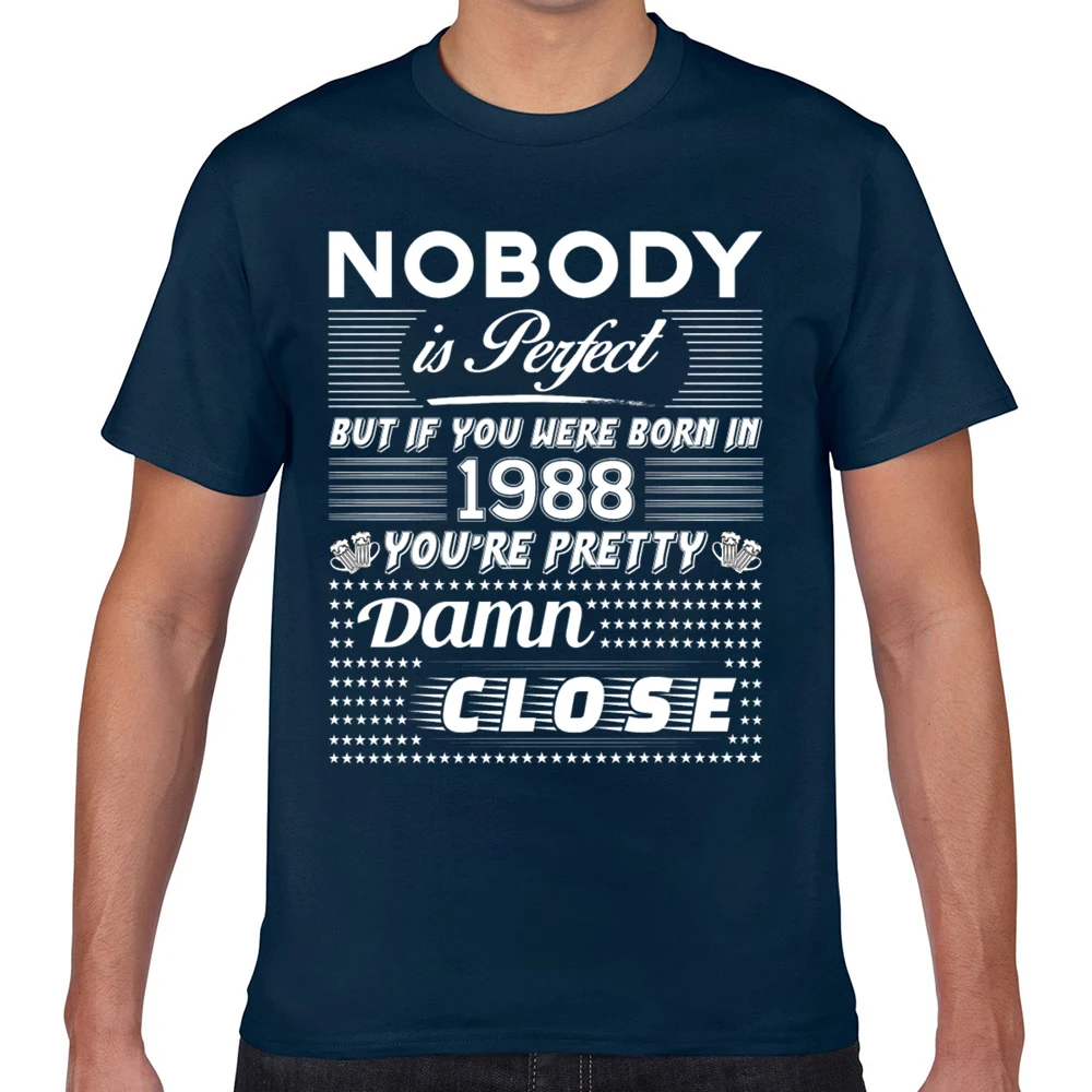 Футболка мужская с надписью if you born in 1988 в стиле хип-хоп | Мужская одежда