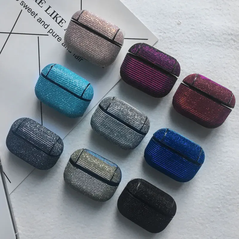 

Colorful Glitter Bling Shiny Earphone Case For Apple AirPods Pro Earpods Cover For Air Pods Pro 3 Earbud Charging Case Funda