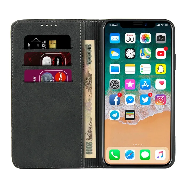 Кожаный чехол-кошелек для Apple iPhone 11/11 pro/11 pro max, чехол, роскошный флип-чехол, бизнес-чехол, чехол для телефона Магнитный аксессуар