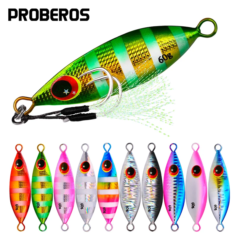 PROBEROS 1 шт. металлическая блесна приманка 10g-20g-30g-40g-60g искусственные приманки