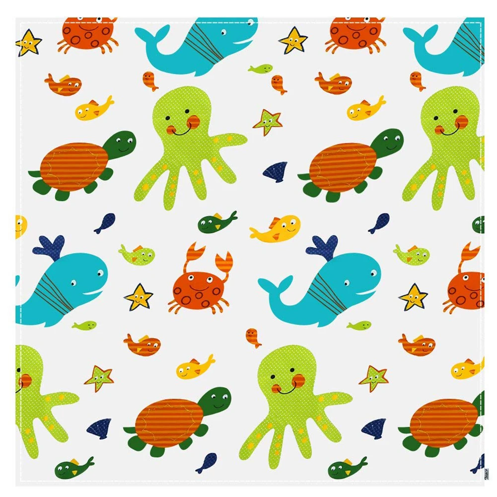 

Splat Baby Foldable Washable Cartoon Print Splash Mat Feeding Anti Slip Portable Floor Protector Accessories For Highchair