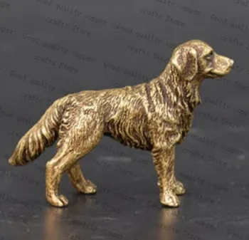 

China Pure brass Prosperous wealth dog small statue feng shui