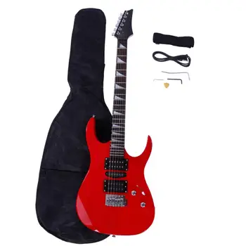 

170 Burning Fire Style Professional Electric Guitar With HSH Acoustic Pick-up Red Bag +strap Pick +rocker +cable +wrench Tool