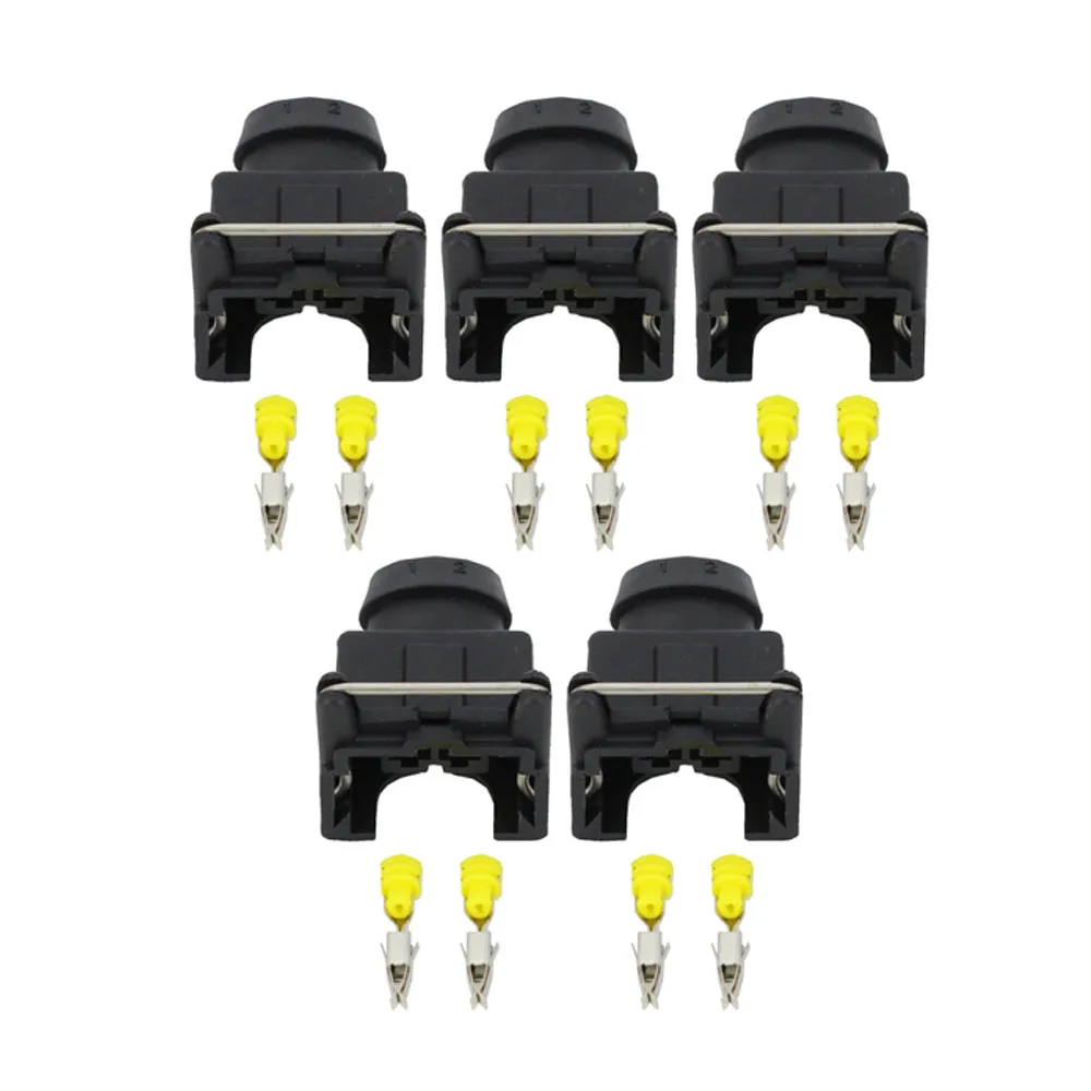 5 Sets 2 Pin Female 3.5mm Series Auto Injector Connector with Terminal DJ7021-3.5-21 2P