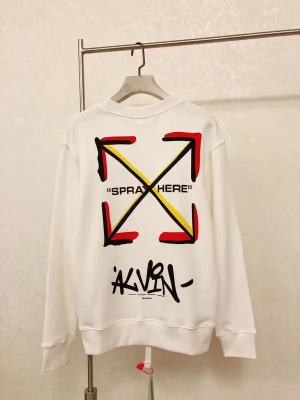 Off-White 19FW Новая мужская домашняя кофта с круглым горлом