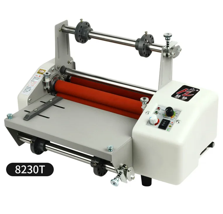 1pc 12th 8230T A4+ Four Rollers Laminator Hot roll laminator, High-end speed regulation laminating machine thermal laminator