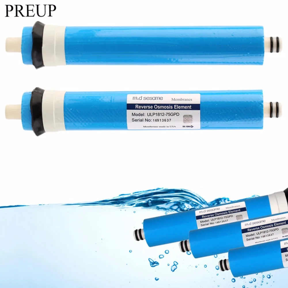 

PREUP High Quality 75GPD RO Membrane Reverse Osmosis System russian kitchen tool Water Filter General Common Membrane ULP-1812