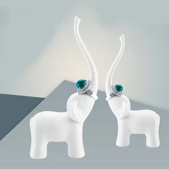 

Home Desktop Ring Display Rack Jewelry Elephant Organizer Melamine Stand Holder Pendant Decoration Jewelry Holder Figurines