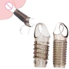 BDSM Silicone Extender Sleeves Penis Enlargement Sleeve Ring Reusable Spines Studded Condoms Sex Toys for Men Intimate Goods 18 1