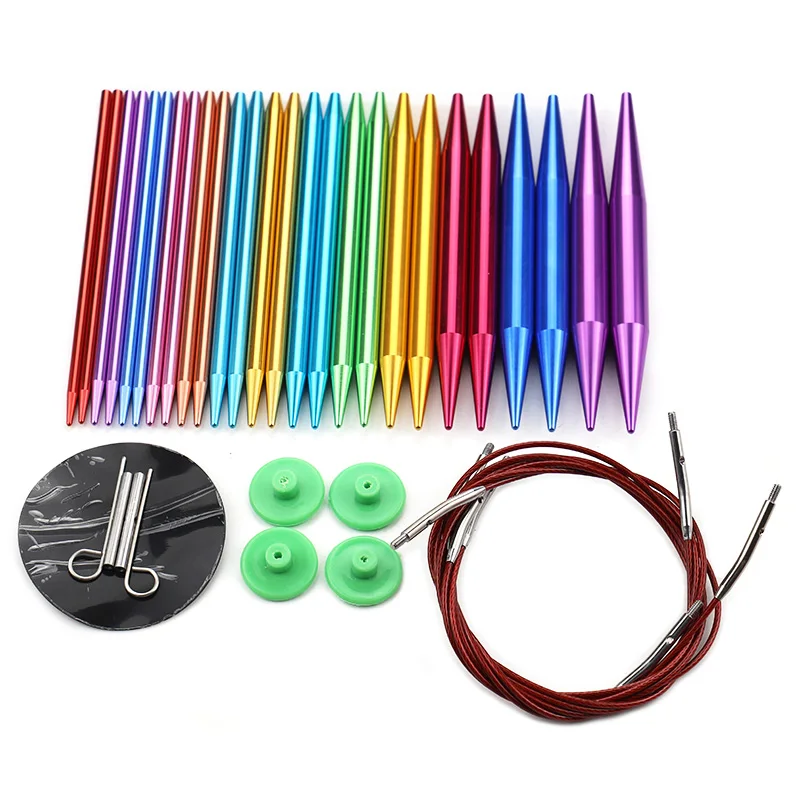 13 Pairs Circular Knitting Needles, Interchangeable Knitting Needles Set  with Extension Cable, Size from 2.75mm to 10mm