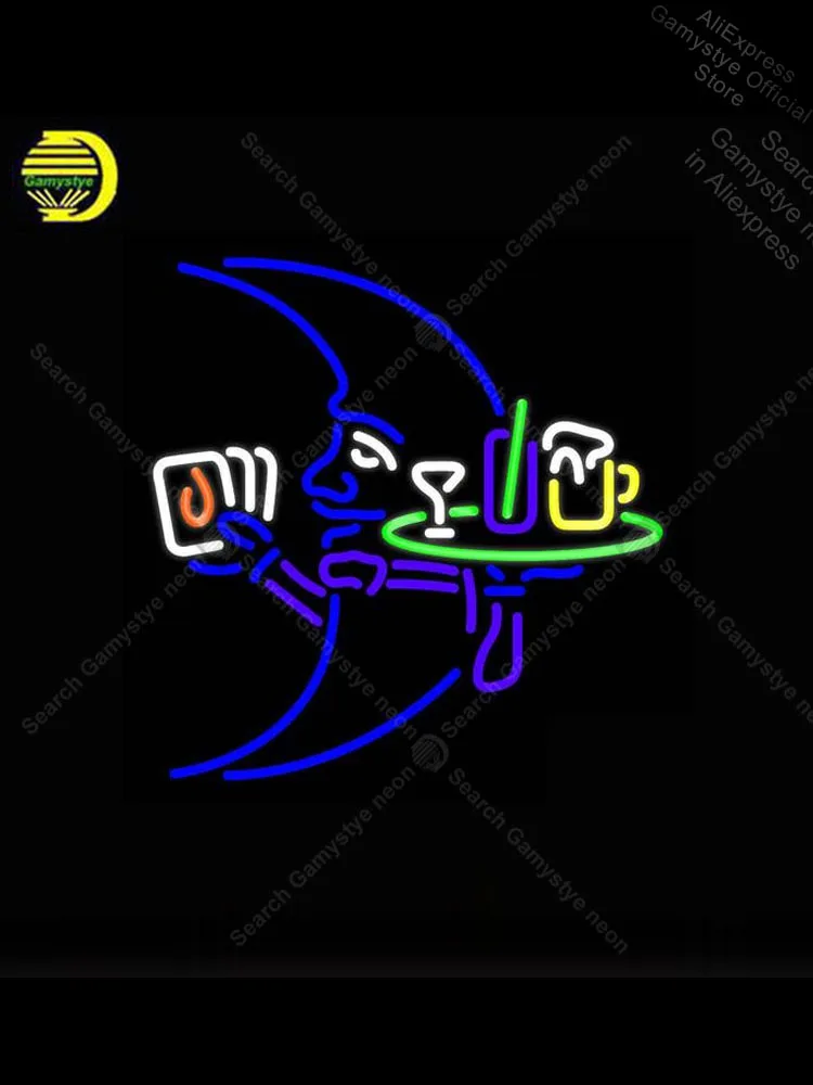 US $169.45 NEON SIGN For Blue Moon Martini Cocktail Beer PUB Store display Restaurant indoor Signs Home Display Light Clown Eye Neon Lights