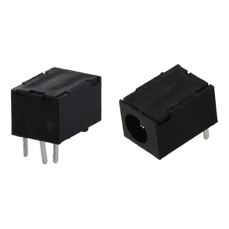 

Fashion-10 Pcs Black 3 Pin 3.5mm x 1.3mm DC Power Jack Socket PCB Mount