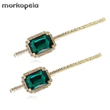 Morkopela в виде геометрических фигур заколки для волос модная заколка для волос с кристаллами для банкета, rhinestonehair шпильки аксессуары роскошные украшения для волос