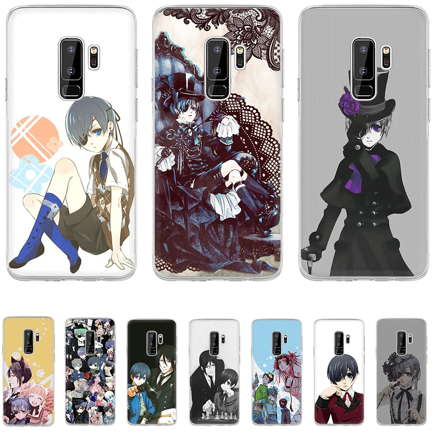 

Mobile Phone Case TPU For Samsung S7 S8 S9 S10 Plus S10E Note 8 9 M10 M20 M30 M40 Cover Fashion Anime Black Butler Ciel