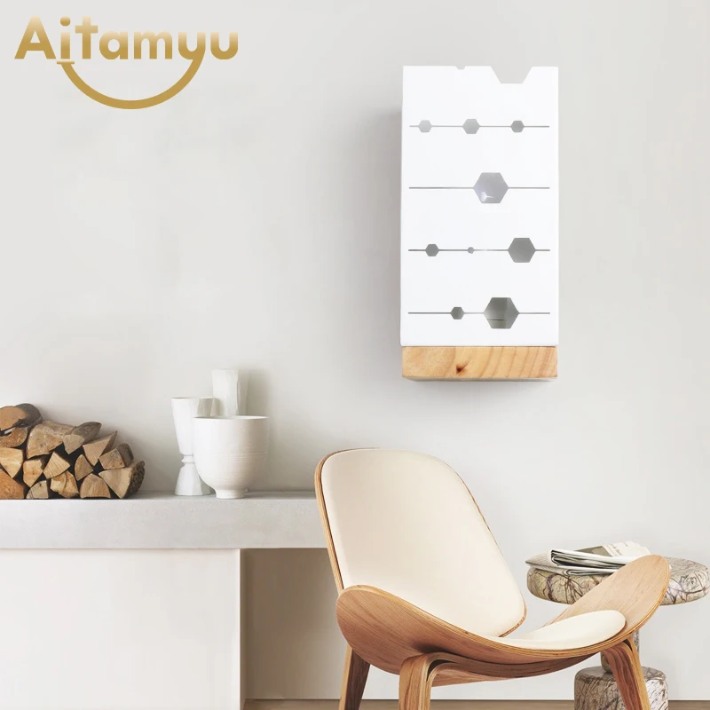 

2019 LED Wall Lights For Deco White Wall Mounted Bedside Lighting Green Reading Wall Sconce Wooden Wall Lamp E27 Luminare