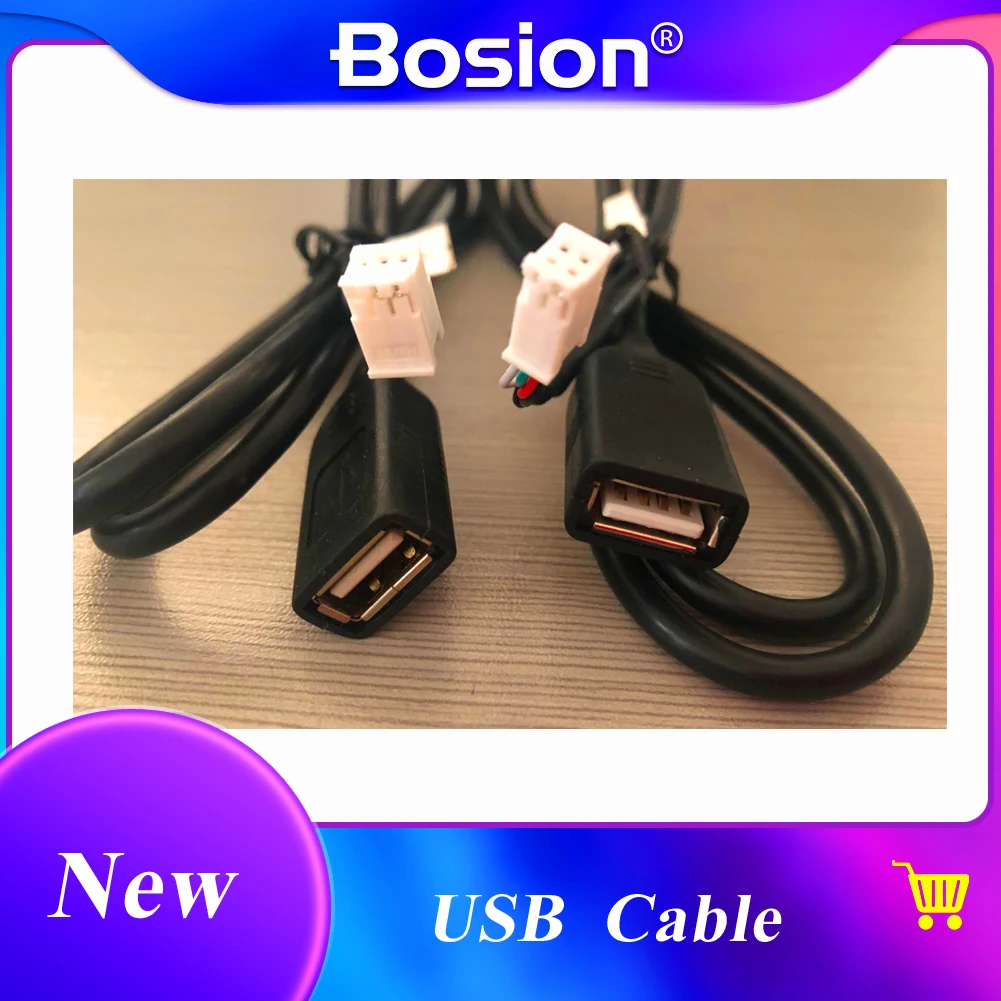 Cables adaptadores USB para radio de coche Universal, Conector de 4 y 6