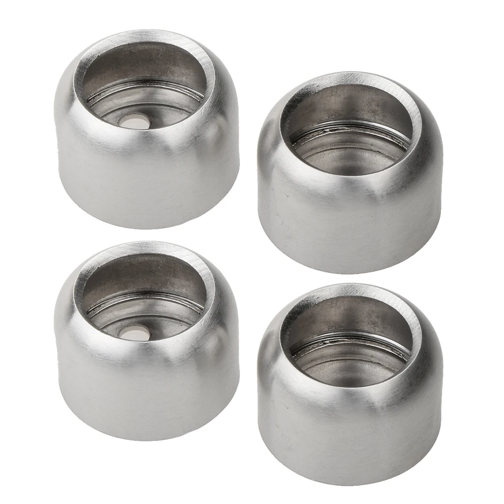 4x Cabinet Tube Bracket Hanging Rail Flange Rod End Support,19mm Dia