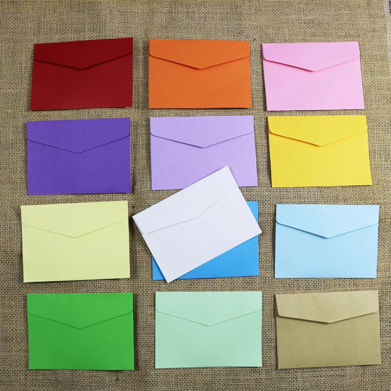 DIY бумажный конверт конфеты цветные конверты Многофункциональный ремесло для открытки с буквами школьный материал 10 шт твердый Подарочный конверт