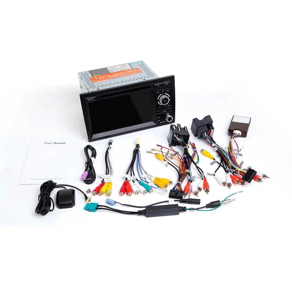 Sale 2 Din Car Multimedia Player GPS Android 9 DVD Automotivo For Audi A4 B8 B6 B7 S4 B7 B6 RS4 B7 SEAT Exeo Quad Core RAM 4G Carplay 5