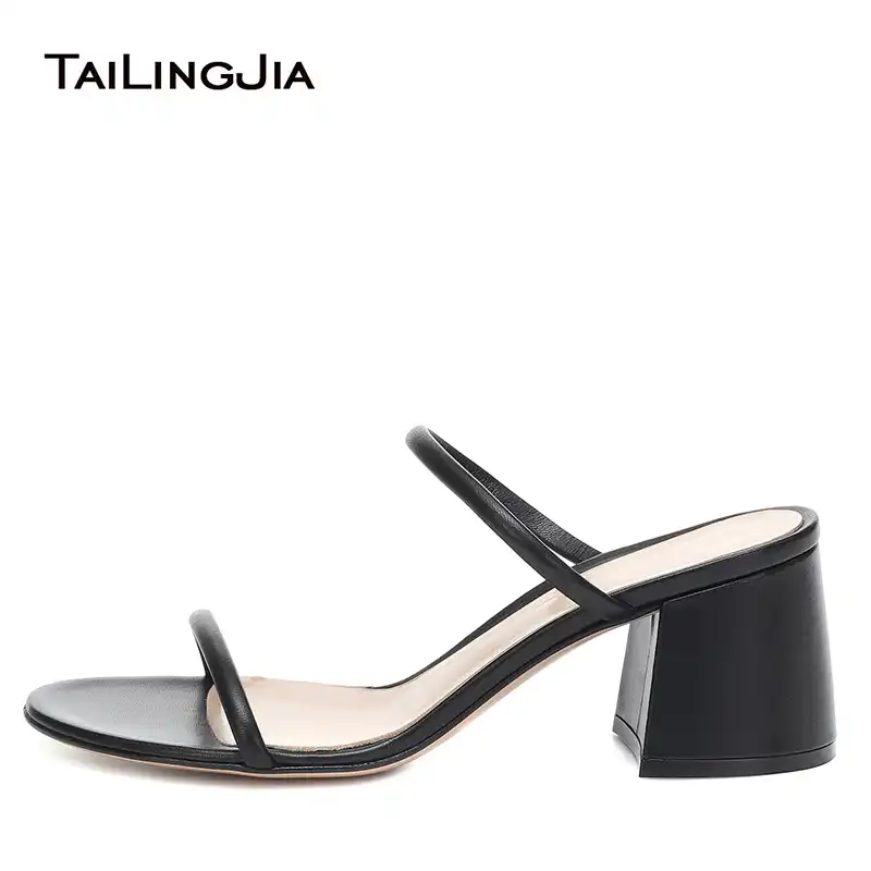 black summer sandals heels