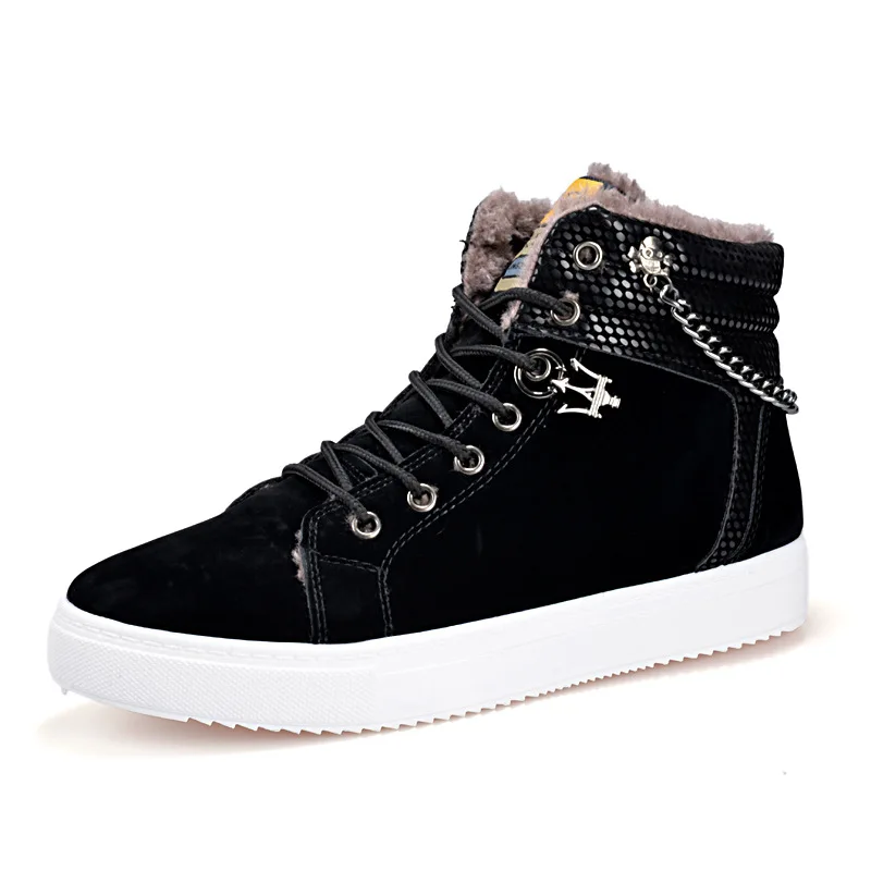 

Winter new men's snow boots high to help warm casual Martin boots plus velvet men's boots winter boots