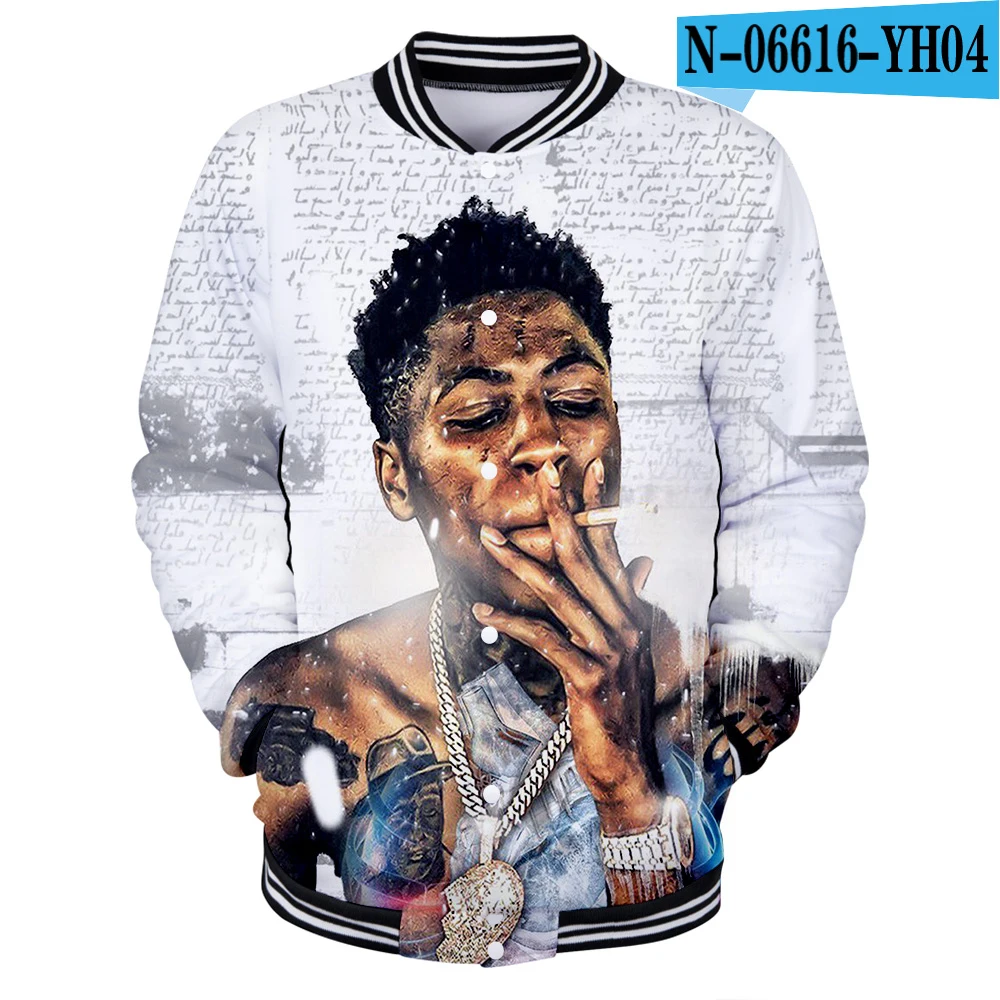 YoungBoy Never Broke agre бейсбольная форма с 3d принтом для мужчин/женщин, бейсбольные куртки Harajuku, одежда - Цвет: YH04-1-1