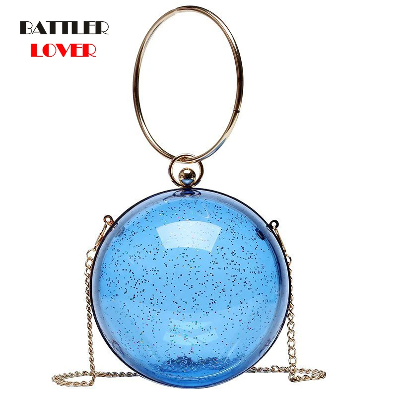 Causual PVC Transparent Clear Woman Crossbody Bags Handbag Jelly Small Phone Bags with Card Holder Wide Straps Circular
