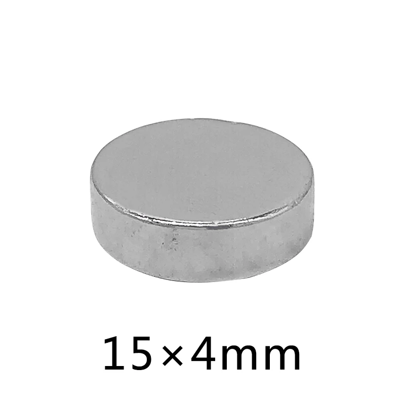 

100/200/300pcs N35 Powerful Magnets 15X4 mm Neodymium Magnet Permanent NdFeB Super Strong Small Thin slice round 15*4mm Magnet