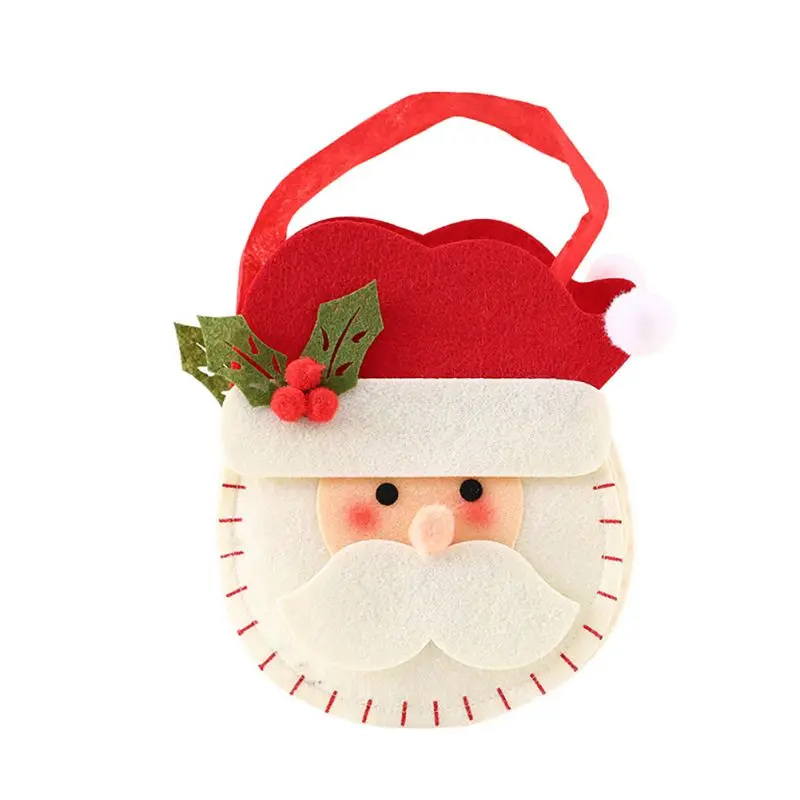 Рождественская мультяшная сумка для конфет, сумка для детей, подарок на год, контейнер Санта Клауса для рождества, праздничные вечерние украшения - Цвет: P