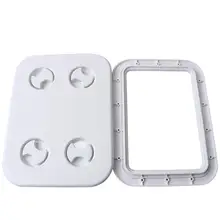 

White ABS Marine rectangle deck cover hand hole boat porthole cover storage box cover for RV Boat Yatch