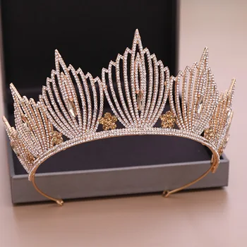 

Wedding Crown Bridal Headpiece Silver/gold Rhinestone Crystal Diadem Queen Crown Princess Tiaras Jewelry Wedding Hair Accessorie
