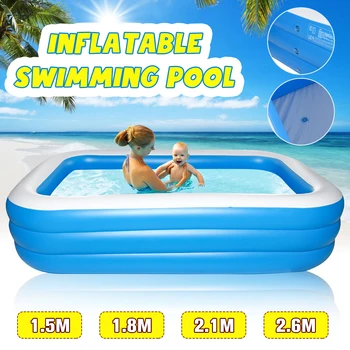 

1.5-2.6m Adults Kids inflatable Pool High Quality Children's Home Use Paddling Pool Large Size Inflatable Square Swimming Pool