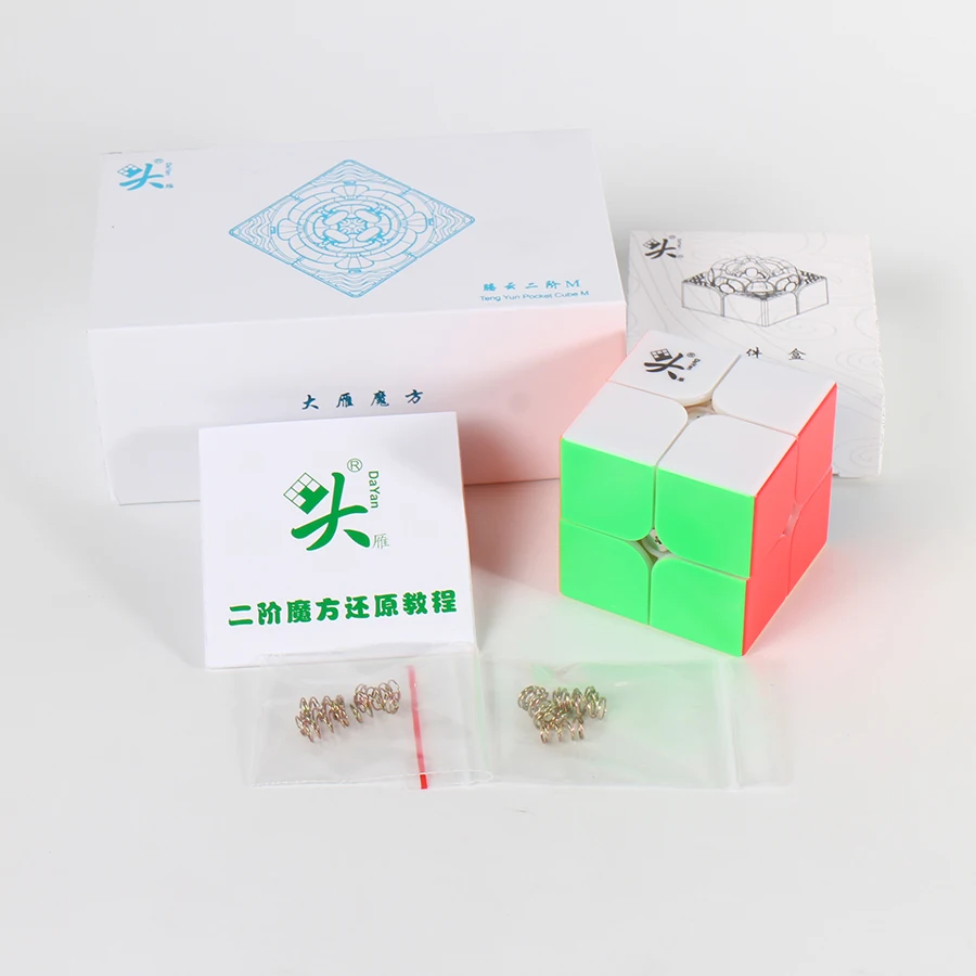 Магнит Neo Cube 2x2 DaYan TengYun M 2x2x2 магнитные Волшебные кубики без наклеек Cubo Magico профессиональная скорость WCA 50 мм - Цвет: Stickerless