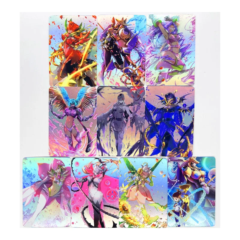 

10 шт./компл. Digimon Цифровой Монстр Angewomon игрушки хобби Коллекционные вещи игра Коллекция аниме-открытки