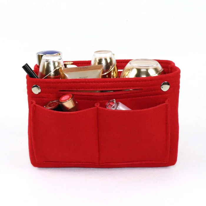 Hot Felt Insert Purse Organizer Handbag Foldable Cosmetic Travel Bag for Women BVN66