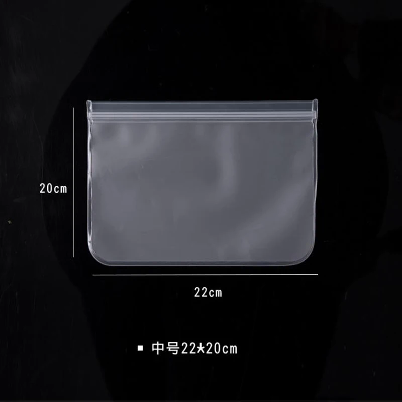 10 шт пластиковые пакеты Ziplock упаковка для пищевых продуктов фрукты закуски небольшой замок типа молния мешки прозрачный свежий сохраняя пыленепроницаемый для хранения - Цвет: Medium