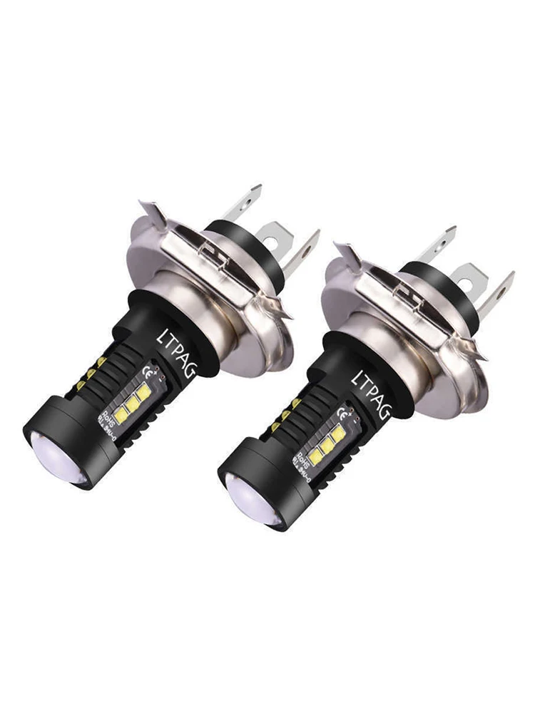 2 шт H4 9003 60W 1800LM 6000K автомобильный COB светодиодный лампы для передних фар