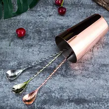 Нержавеющая сталь барменная ложка Бытовая DIY коктейль бармендинг прочный эко-ложки ложка для размешивания кофе