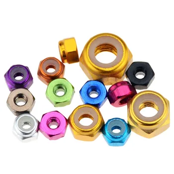

5PCS M2 M3 M4 M5 Rivet Nuts Aluminum Nylon Insert Lock Nut Self-locking Nuts Locknuts Hex Nut Car Accessories Model Dedicated