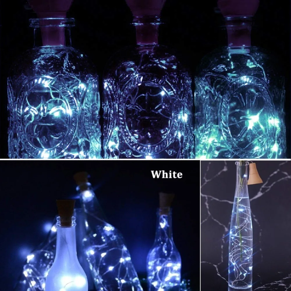 10PCS Solar Wine Bottle Lights 20 LED Solar Cork String Light Copper Wire Fairy Light for Holiday Christmas Party Wedding Decor outdoor solar spot lights