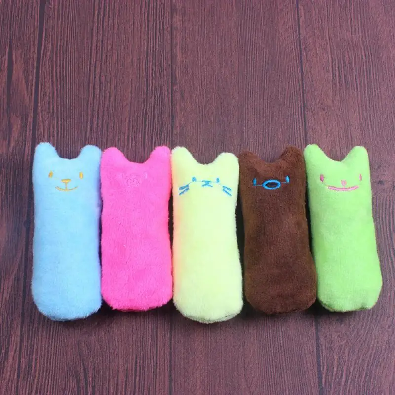 Pet supplies short plush catinp toy Cat toy health Short Plush Cat Toy catnip toy cute and 5 colors available