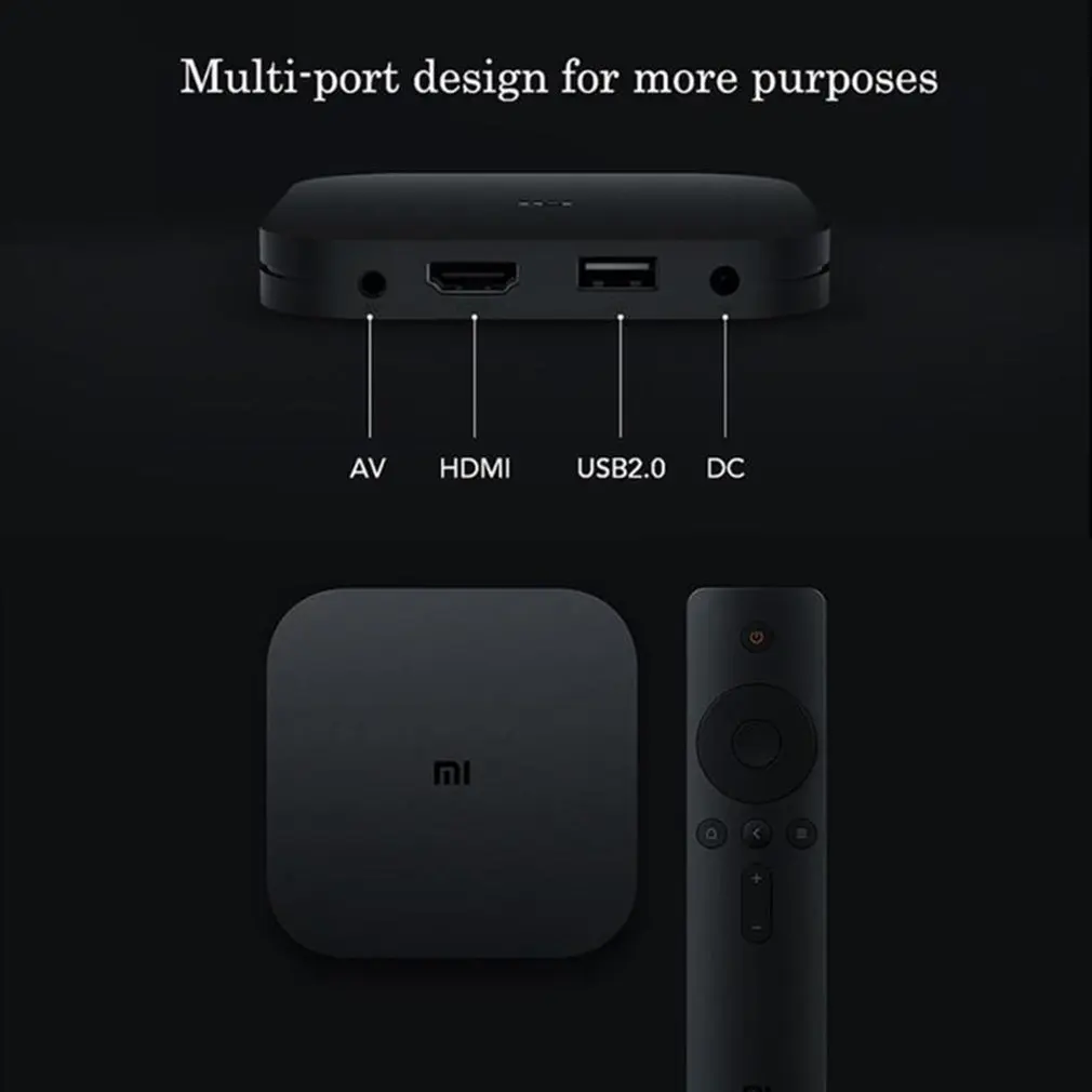 Xiaomi Mi Box 4C 4K HDR ТВ приставка Android 6,0 Amlogic Cortex-A53 четырехъядерный 64 бит 1G+ 8G DTS-HD 2,4 ГГц WiFi приставка