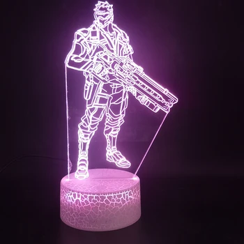 

Game Overwatch Hero Soldie 3D Lamp Cool Prize for Teenager for Room Decorative Dropship Usb Atmosphere Led Night Light Lamp