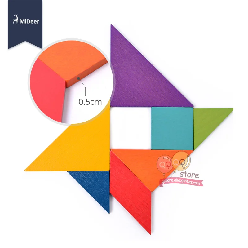 MiDeer Tangram деревянный пазл обучающие игрушки для детей дошкольные детские игры