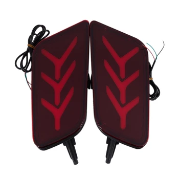 

For 2016 2018 Ford Explorer Black Lens Rear Bumper Tail Brake Lights Red LED Kit