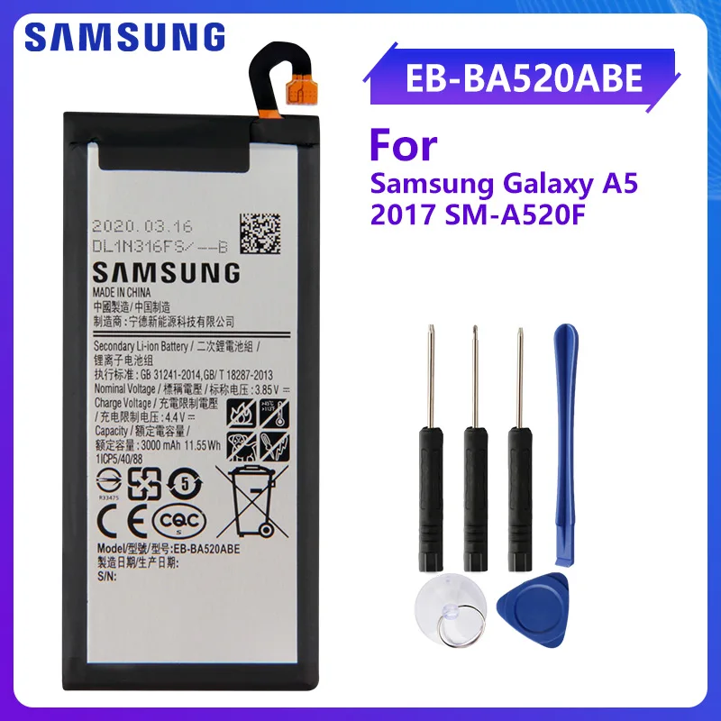 Оригинальный сменный EB BA520ABE для SAMSUNG GALAXY A5 2017 A520 SM A520F Edition 3000 мАч|Цифровые